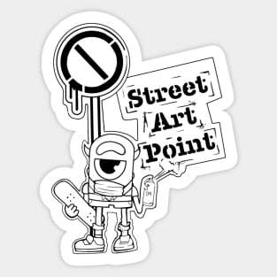 Hugus x Street Art Point Sticker